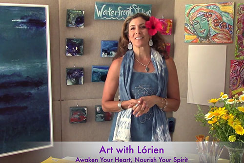 Image of Lorien on her Art with Lorien Youtube channel page